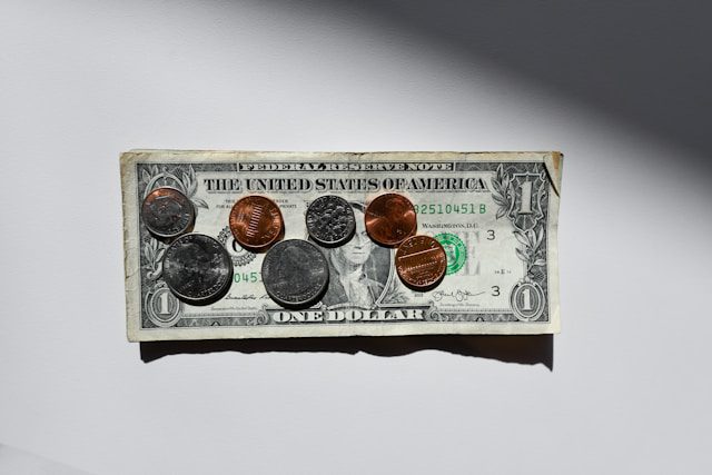 Money on a table
